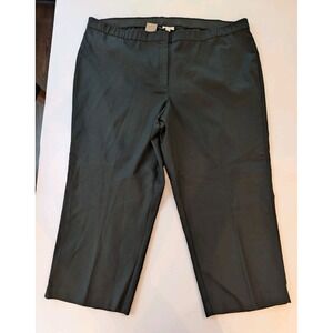 J Jill Pants Womens 26W Essential Cotton Stretch Pull On Ankle Black 45X25 NEW